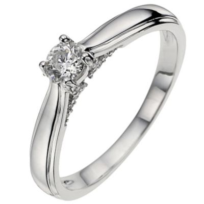 Platinum Third Carat Diamond Solitaire Ring