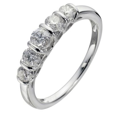 Platinum 3/4 Carat Diamond Eternity Ring