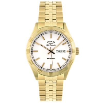 Rotary Men's Gold Plated Bracelet Watch