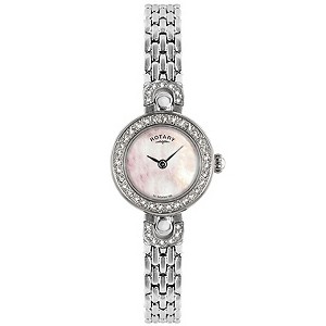 Rotary Ladies' Stone Set Stainless Steel Bracelet Watch