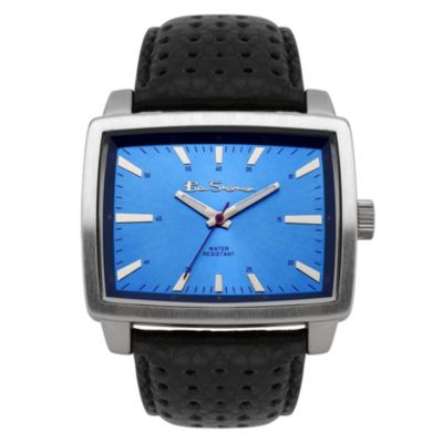 Ben Sherman Blue Dial Black Leather Strap Watch