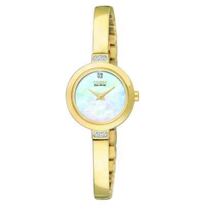 Citizen Eco-Drive Gold Plated Half Bangle Watch