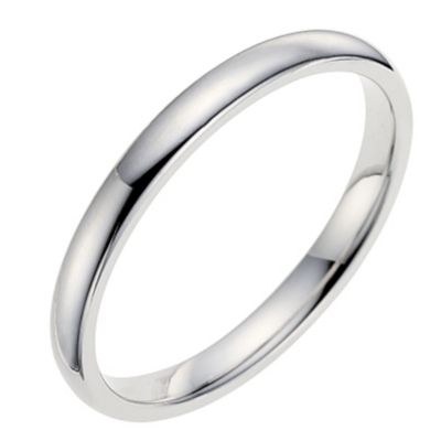 9ct white gold 2mm extra heavyweight wedding ring