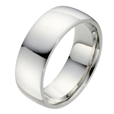 Palladium super heavy court ring 8mm
