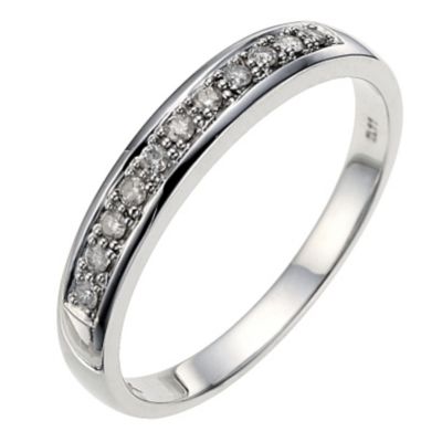 9ct white gold diamond wedding ring