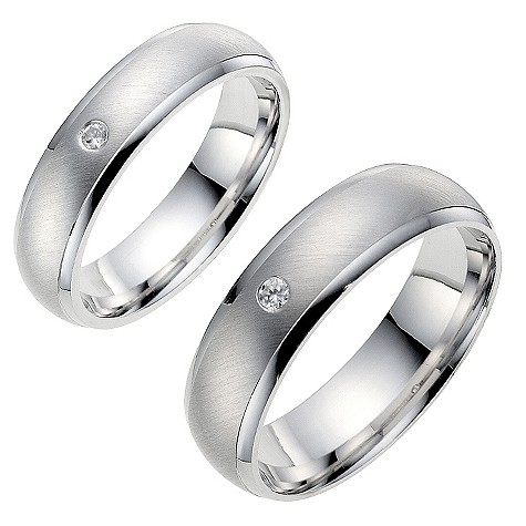 Soul Mates 9ct white gold diamond matching wedding rings