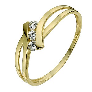 9ct Yellow Gold Cubic Zirconia Ring