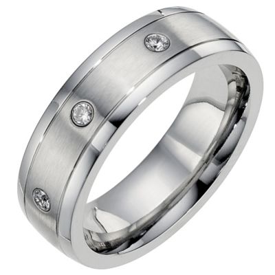 Cobalt men's 7mm diamond wedding ring