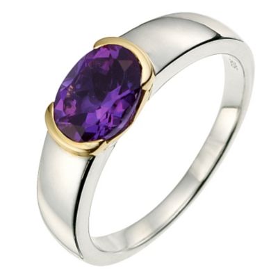 and 9ct Yellow Gold Amethyst Ring
