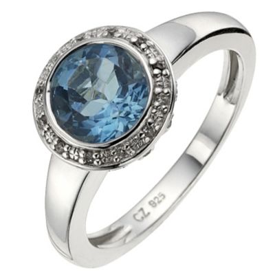 Silver Blue Topaz 