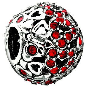 Chamilia Sterling Silver Red Crystal Captured