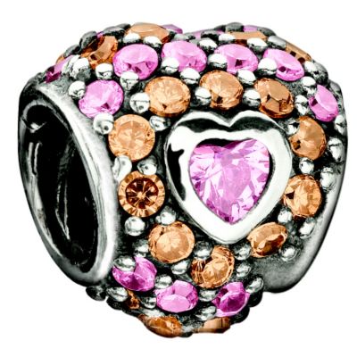 Chamilia Silver Pastel Crystal Heart Bead - Product number 8642206