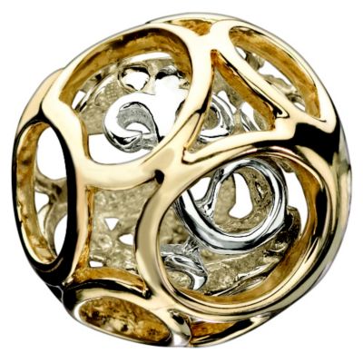Chamilia sterling silver & 14ct gold layered swirl bead - Product number 8642613