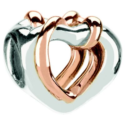Chamilia sterling silver & rose gold entwined hearts - Product number 8642621