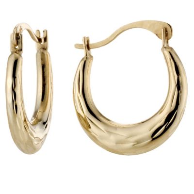 9ct Yellow Gold Small Round Creole Earrings - Product number 8643849
