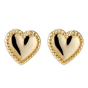 9ct Yellow Gold Heart Stud Earrings9ct Yellow Gold Heart Stud Earrings