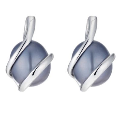 9ct White Gold Grey Culture Freshwater Pearl