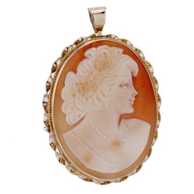 9ct Pendant Cameo Brooch