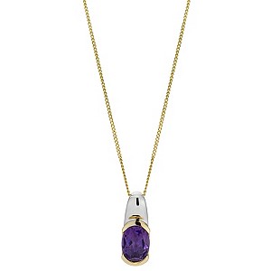 and 9ct Yellow Gold Amethyst Pendant.
