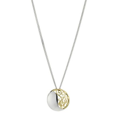 9ct Yellow Gold & Silver Filligree Pendant - Product number 8645329