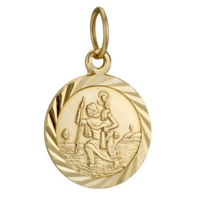 H Samuel 9ct Yellow Gold St Christopher Charm