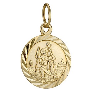 9ct Yellow Gold St Christopher Charm