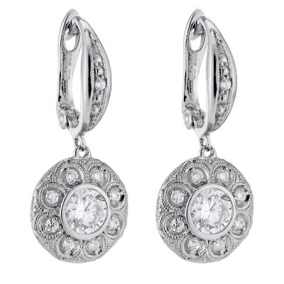 Silver & Platinum Plated Cubic Zirconia Earrings - Product number 8647909