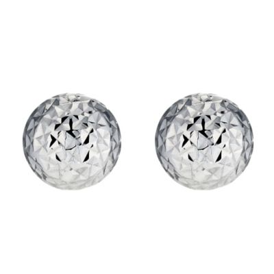 Silver Diamond Cut Stud Earrings - Product number 8648190