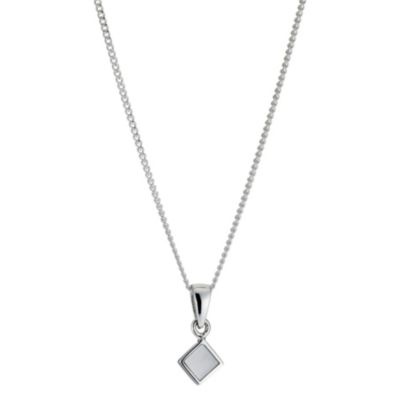 Silver Square Mother Of Pearl Pendant - Product number 8648409