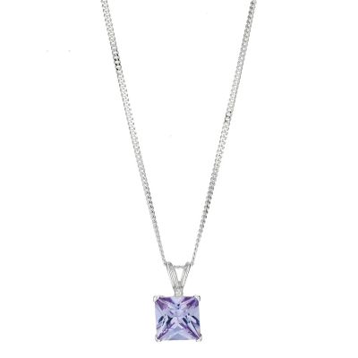 Silver Lilac Cubic Zirconia Pendant - Product number 8648433