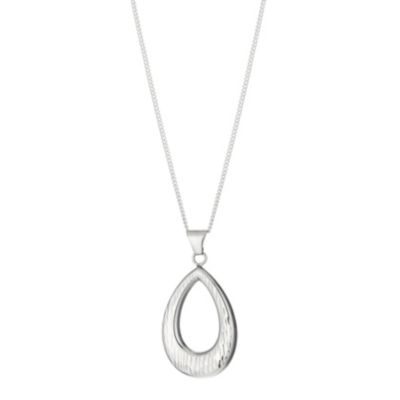 Silver Diamond Cut Tear Pendant - Product number 8648441