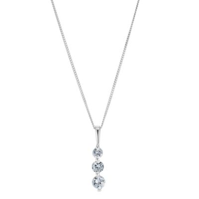 Silver Cubic Zirconia Trilogy Pendant - Product number 8648522
