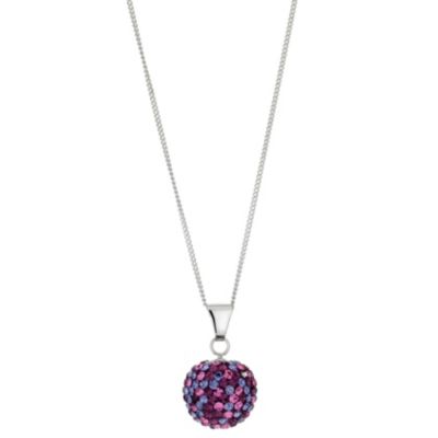 Silver Multi Purple Crystal Pendant - Product number 8648751