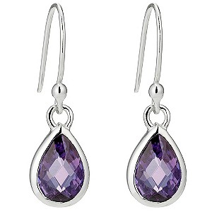 Silver Lavender Crystal Drop EarringsSilver Lavender Crystal Drop Earrings