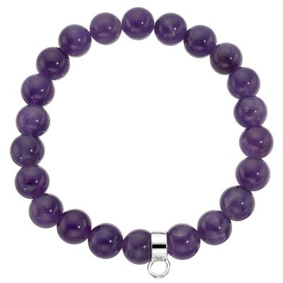 Silver & Amethyst Charm Bracelet - Product number 8648956