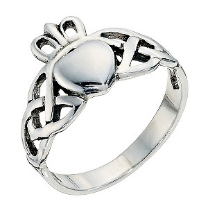 Classic Silver Claddagh Ring Size L