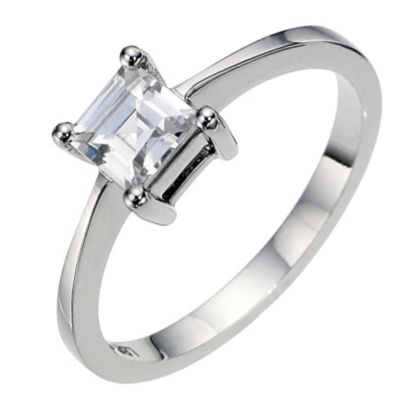 Platinum 0.66 carat diamond solitaire ring