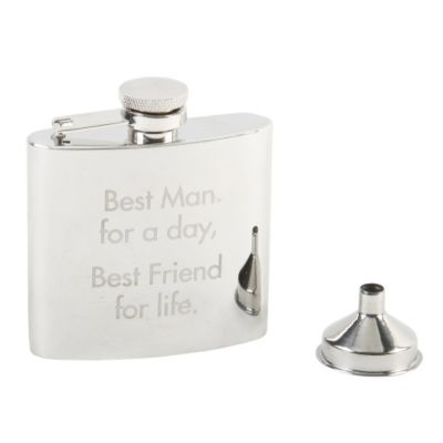 Engraved Best Man Hipflask