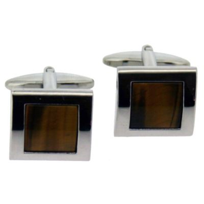 SQUARE Tiger Eye Cufflinks