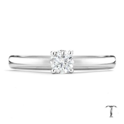 Tolkowsky 18ct white gold HI VS2 1/4 carat diamond ring