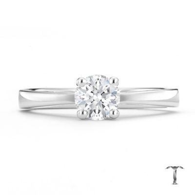 Tolkowsky 18ct white gold HI VS2 1/2 carat diamond ring