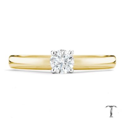 Tolkowsky 18ct yellow gold HI VS2 1/3 carat diamond ring - Product number 8658552