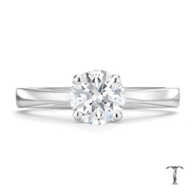 Tolkowsky 18ct white gold I I1 1 carat diamond ring