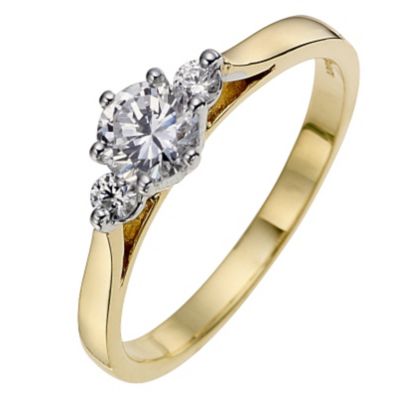 18ct Yellow Gold 0.60 Carat Diamond Solitaire Ring