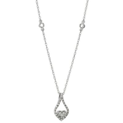 Keepsake Silver 1/5 Carat Diamond & Blue Topaz Pendant - Product number 8663424