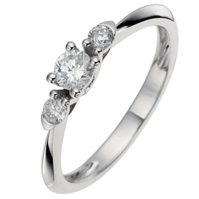 9ct white gold 1/3 carat diamond ring - Product number 8664498