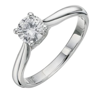 18ct White Gold 2/3 Carat Diamond Solitaire Ring