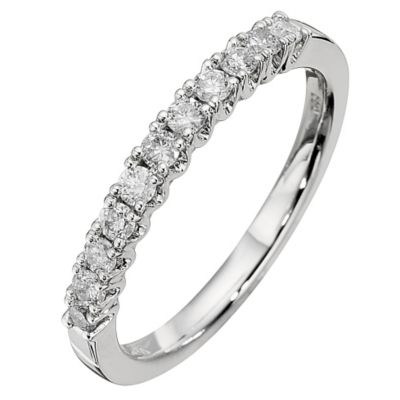 9ct White Gold Third Carat Diamond Eternity Ring