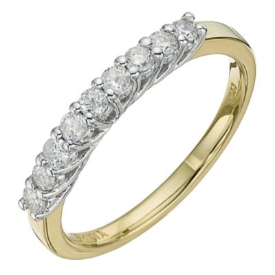 18ct Yellow Gold Third Carat Diamond Eternity Ring