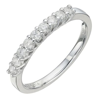18ct White Gold Third Carat Diamond Eternity Ring - Product number 8667535